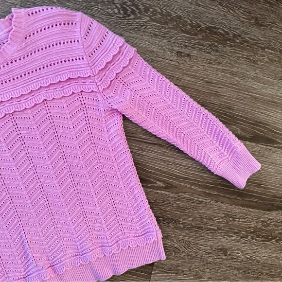 J. Crew Scalloped Pointelle Sweater - Picture 4 of 7